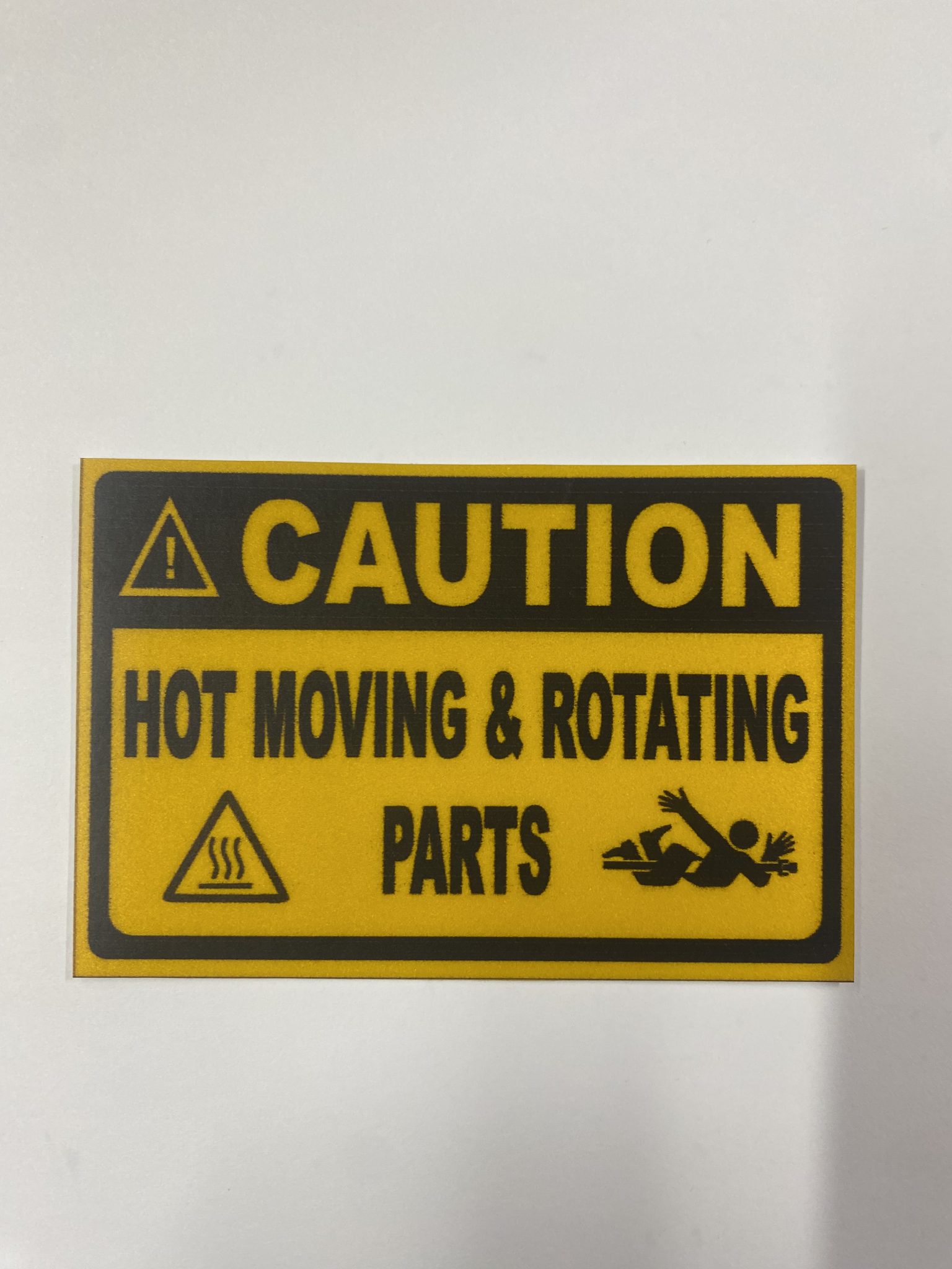Caution Hot Moving and Rotating parts sticker 100 x 65mm pkt of 10 - It ...